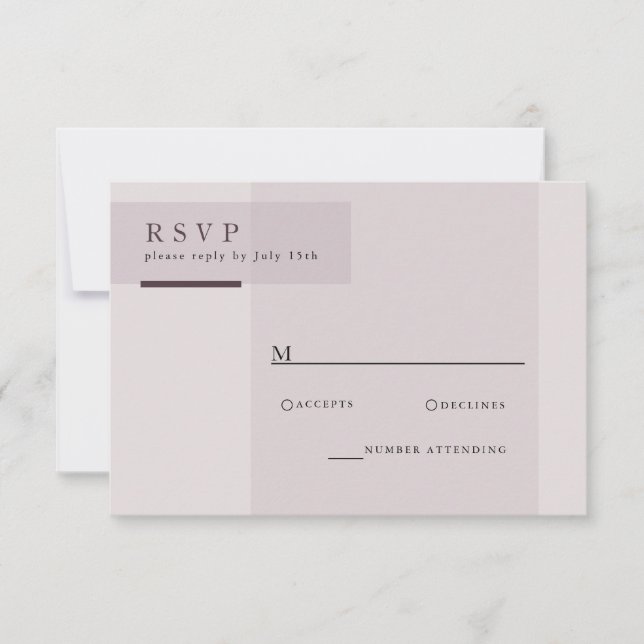 Lavender Grått Neutralt Minimalist Bröllop OSA Kort (Framsida)