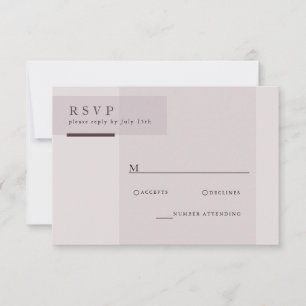 Lavender Grått Neutralt Minimalist Bröllop OSA Kort