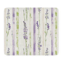 Lavender Green Stripes Floral  