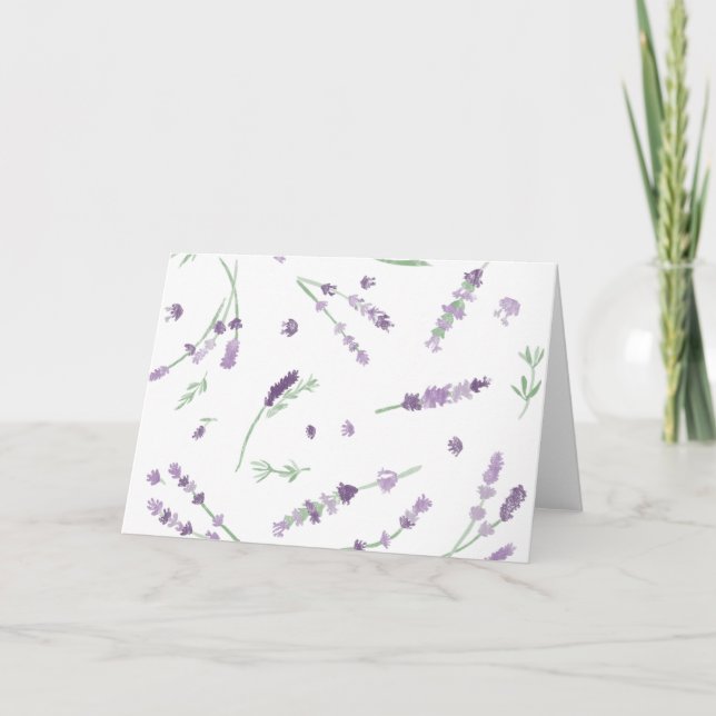 Lavender Greeting Card Tack Kort (Framsida)