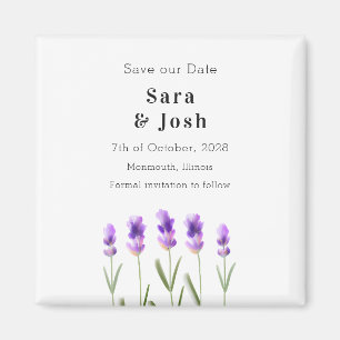 Lavender Grenar Spara datum Magnet