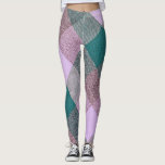 Lavender Grönt Pput Triangle Mönster Leggings<br><div class="desc">Unik lavender och grönt-triangel mönster pläderade för en ny modern tvist på plaid!</div>