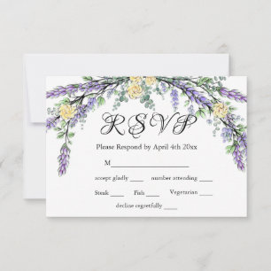 Lavender Gul ros och Eucalyptus OSA kort