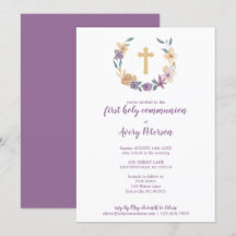 Lavender & Guld Blommigt Kor First Heliga Commune