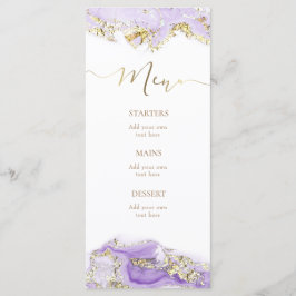 lavender guld Menu Meny