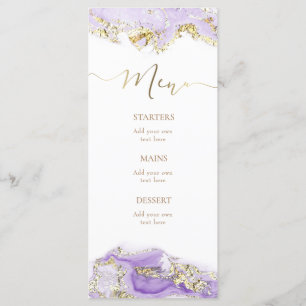 lavender guld Menu Meny