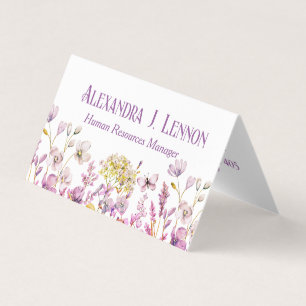 Lavender, Gult och vit Wildblomsterträdgård, vikt Visitkort