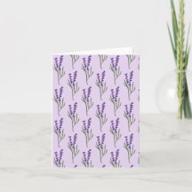 Lavender Hälsning Card Lila Mönster