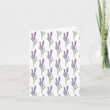 Lavender Hälsning Card White Mönster