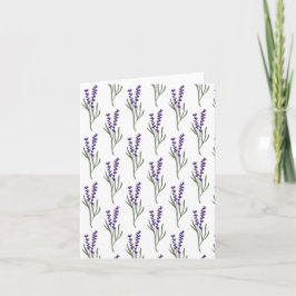 Lavender Hälsning Card White Mönster Kort