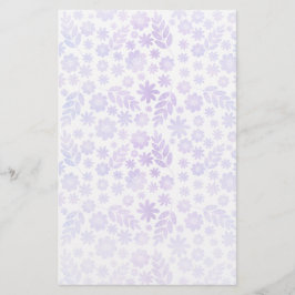Lavender Hand plockade Blommönster Brevpapper
