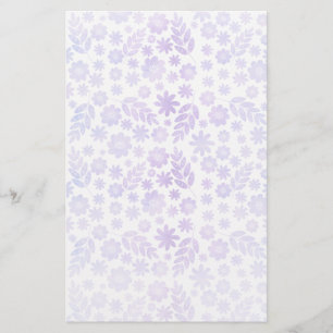 Lavender Hand plockade Blommönster Brevpapper