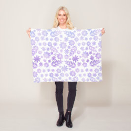 Lavender Hand plockade Blommönster Fleecefilt