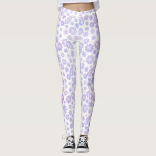 Lavender Hand plockade Blommönster Leggings