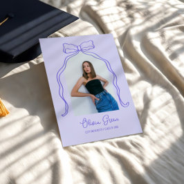 Lavender Hand plockade Bow Arch Photo Studenten Inbjudningar