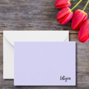 Lavender Handskriftlig Namn-anteckningskort Anteckningskort