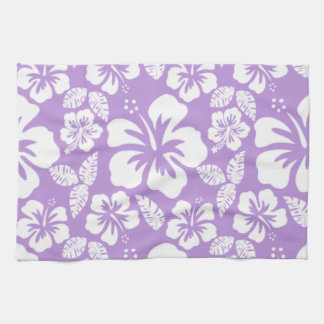 Lavender Hawaiian Tropical Hibiscus Kökshandduk