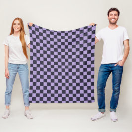 Lavender haze checkerboard pattern fleecefilt