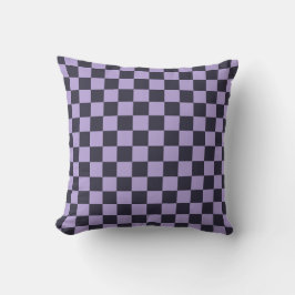 Lavender haze checkerboard pattern kudde