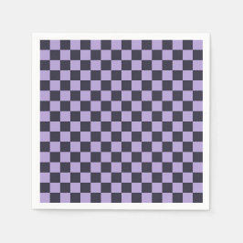 Lavender haze checkerboard pattern pappersservett