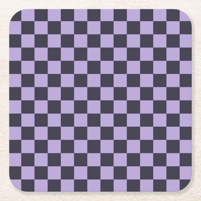 Lavender haze checkerboard pattern underlägg papper kvadrat (Framsidan)