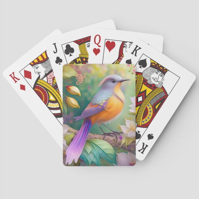 Lavender Headed Orange Brested Fantasy Bird Casinokort (Baksidan)