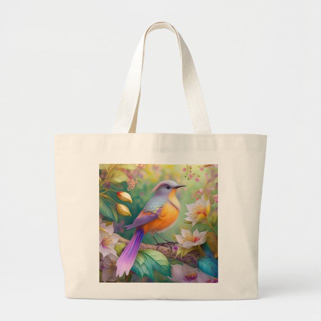 Lavender Headed Orange Brested Fantasy Bird Jumbo Tygkasse (Framsidan)