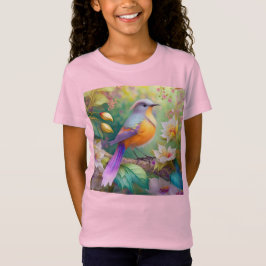 Lavender Headed Orange Brested Fantasy Bird T Shirt