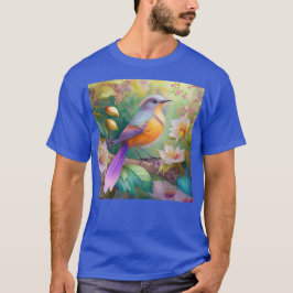 Lavender Headed Orange Brested Fantasy Bird T Shirt