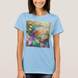 Lavender Headed Orange Brested Fantasy Bird T Shirt