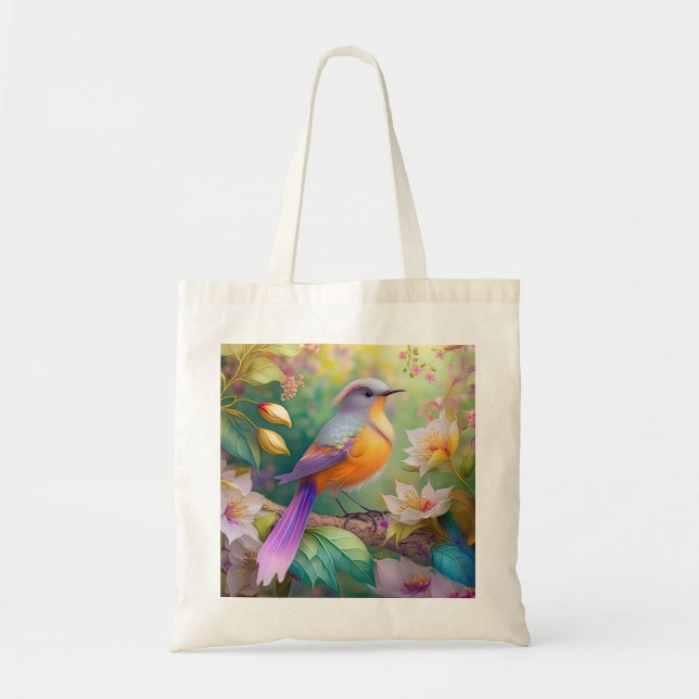 Lavender Headed Orange Brested Fantasy Bird Tygkasse (Framsidan)