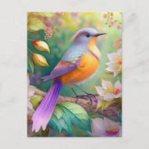 Lavender Headed Orange Brested Fantasy Bird