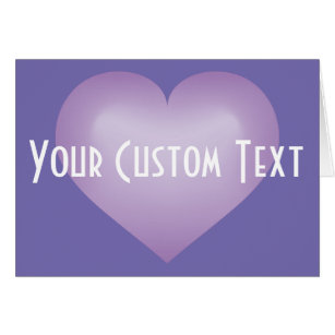 Lavender Heart med Anpassningsbar Text Overlay Hälsningskort