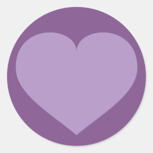 Lavender Heart Runt Klistermärke