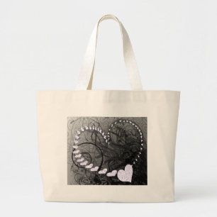 Lavender Heart Swirls Jumbo Tygkasse