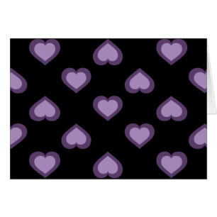Lavender Hearts Mönster Hälsningskort