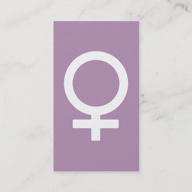 Lavender Herb Female symbol Visitkort (Framsida)