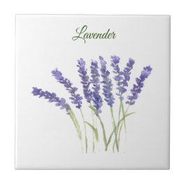Lavender Herb Greenery Grönt Lila Cerami Kakelplatta