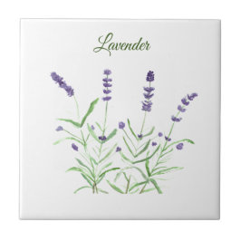 Lavender Herb Greenery Grönt Lila  Kakelplatta