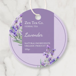 Lavender Herbal Tea Business Märkre Gåvor Etiketter