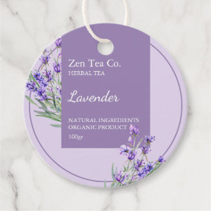 Lavender Herbal Tea Business Märkre Gåvor Etiketter