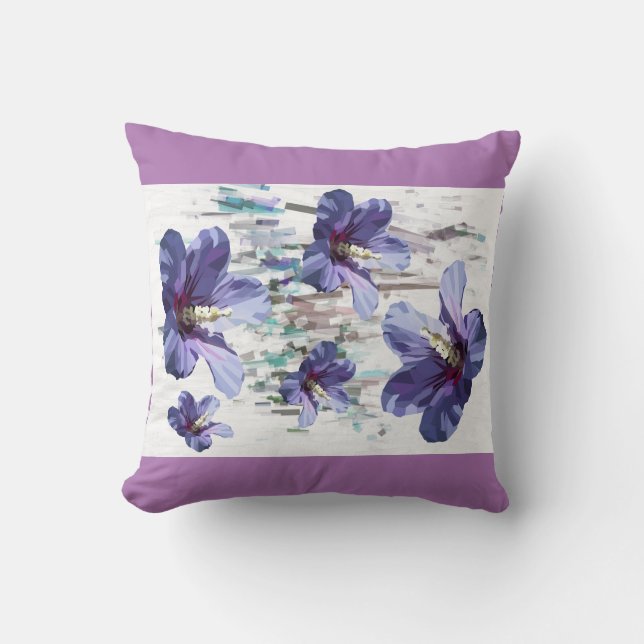 Lavender Hibiscus Flower Dekorativ kudde (Framsida)