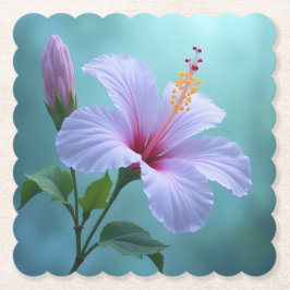 Lavender Hibiscus Flower: Natys subtle Charm Underlägg Papper