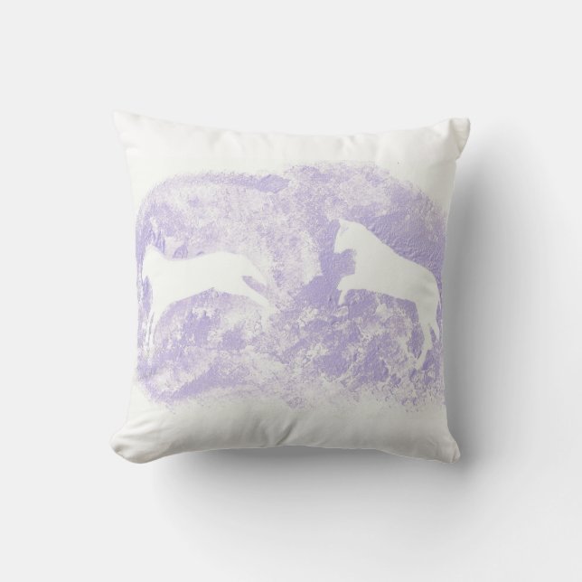 Lavender Horse Pillow Kudde (Framsida)