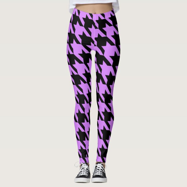 lavender Houndstooth Leggings (Framsida)