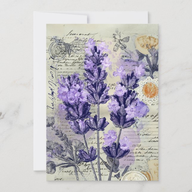 Lavender Hour | Soft Lavender Inbjudningar (Framsida)