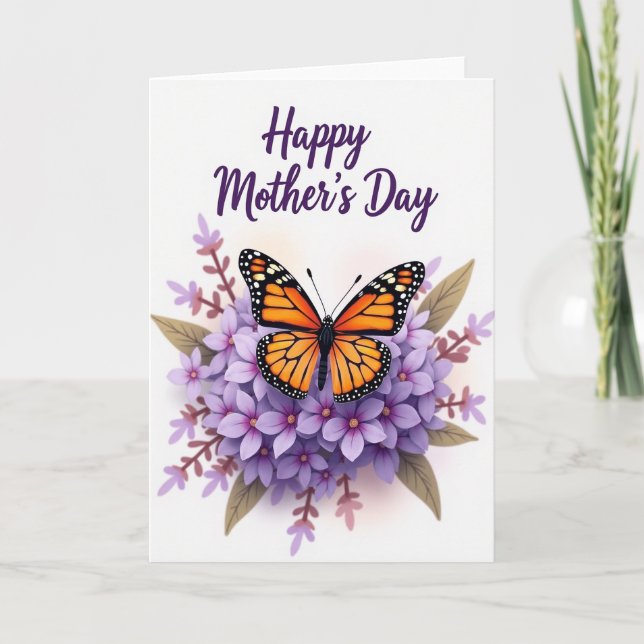 Lavender Hue Mothers Day Card Kort (Framsida)