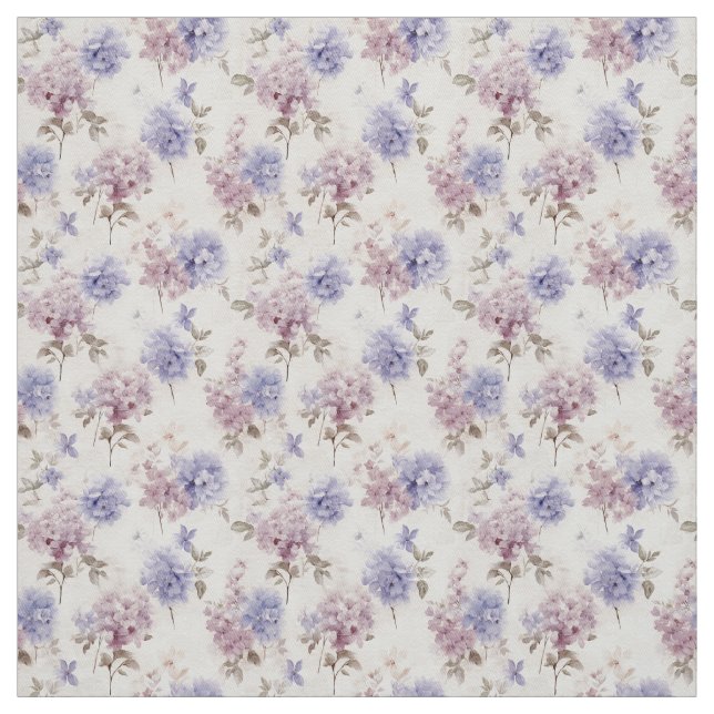 Lavender Hydrangea Vintage Elegance Tyg (Provkarta)