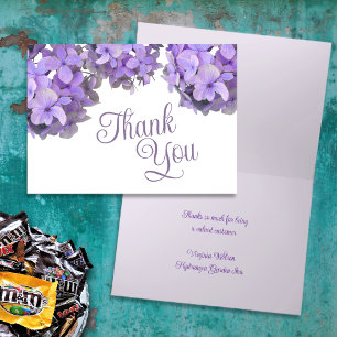 Lavender Hydrangeas Folkt tackkort Kort