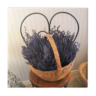 Lavender i Basket Kakelplatta